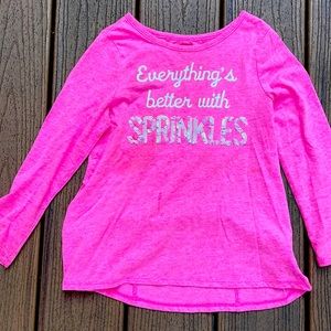 CHILDRENS PLACE size 5/6 pink long sleeve